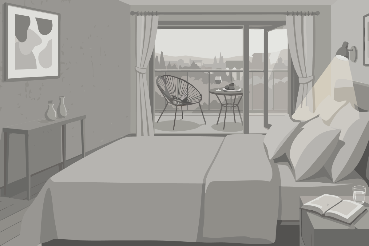 Kamer met Kingsize Bed